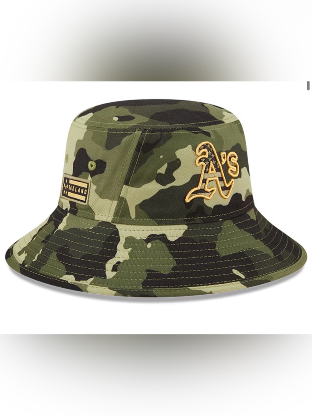 Athletics New Era Armed Forces Day Men’s Camo Bucket Hat One Size NWT
